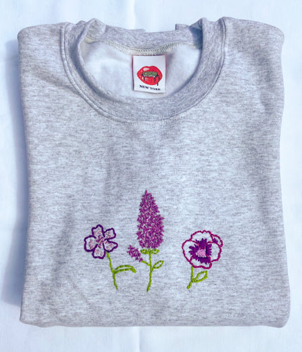 assorted flower sweatshirt